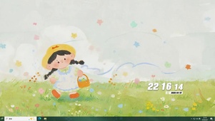 可爱小女孩桌面主题