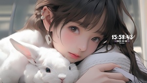 少女和白兔