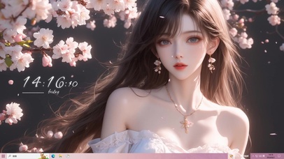 樱花树下美少女