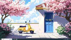 清新樱花小院