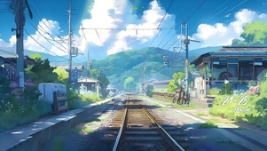 夏日治愈铁路口