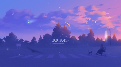 4K唯美傍晚的女孩