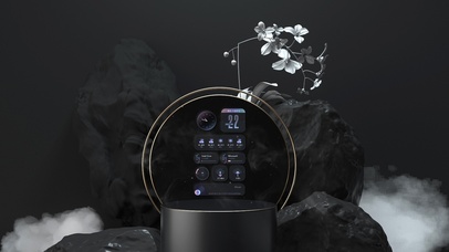 4K 黑色立体光影场景