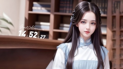 简约古风国风少女