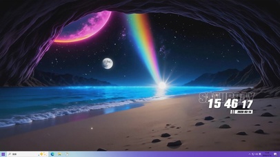 夜景星球海景桌面主题