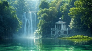 湖边古迹
