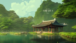治愈凉亭美景