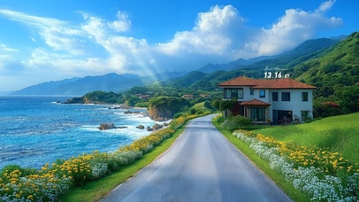 护眼海岸公路风景