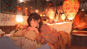 灯笼房间少女