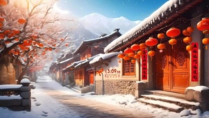 新年到 贴春联