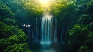 晨光森林瀑布