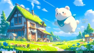 可爱大白熊