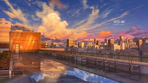 城市晚霞