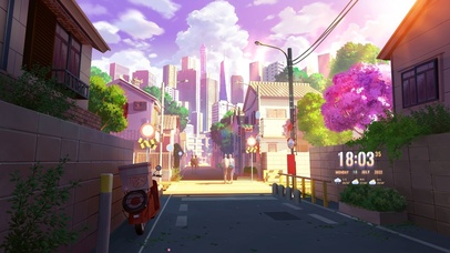 温馨治愈动漫街景