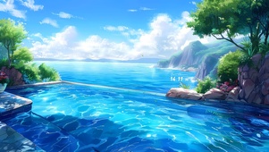 海边的泳池