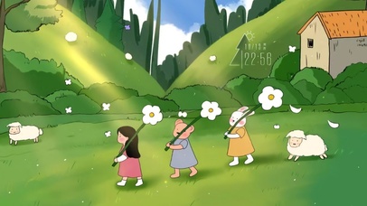 治愈青草地玩耍
