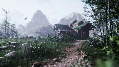 4K唯美古风雨天木屋