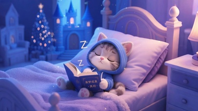 美梦成真的睡觉小猫～梦幻