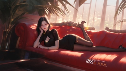 她的气质如同一杯上好的红酒