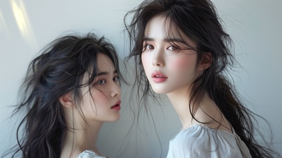 4K 清纯美女 双胞胎