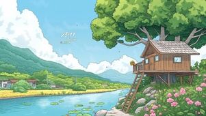 河岸树屋
