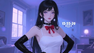 纯欲系制服吊带美女