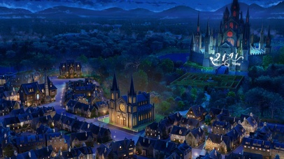 治愈温馨夜晚小镇