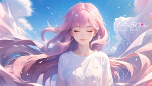 清纯云上少女