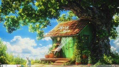 森林梦幻小屋AI-桌面主题