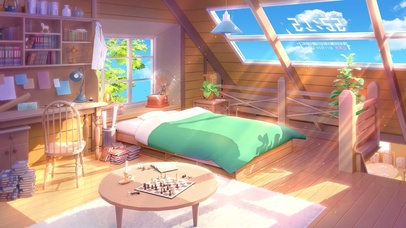 4K唯美治愈动漫卧室房间