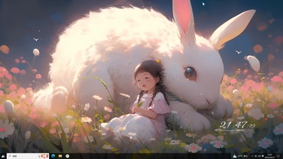 月光兔和小女孩