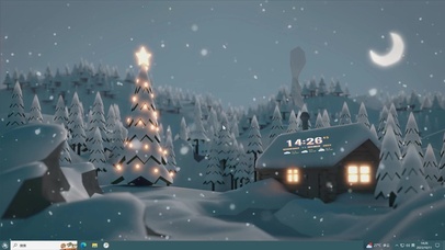 治愈雪夜小屋—【主题桌面】