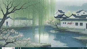 湖畔柳