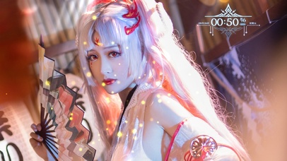 拿扇子的高清美女