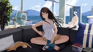 夏日休闲少女