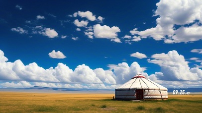 草原风光蒙古包