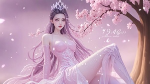 樱花林 美女
