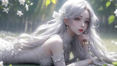 草地上可爱女孩（有版权）