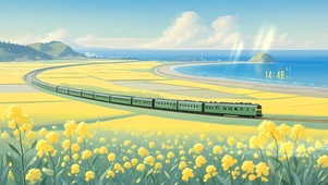 穿越花海列车