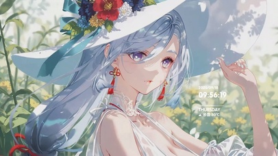 极致光影—蓝发带帽少女