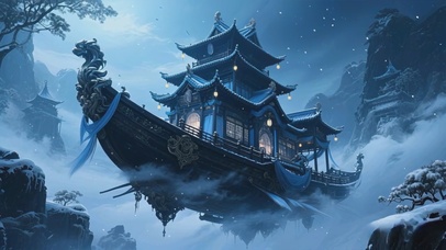 雪夜飞舟