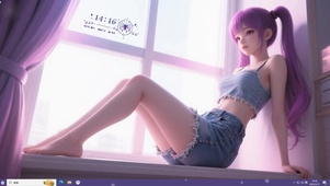 窗台少女