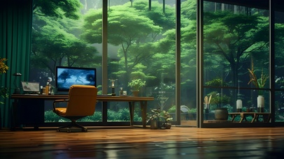 4K 静谧护眼书房	