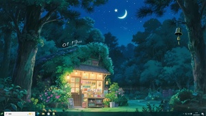 夜晚森林小店
