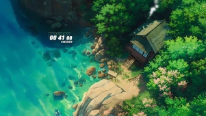 雨中海岸小屋