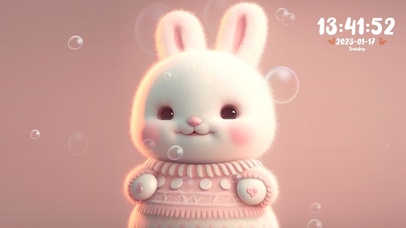 4K超治愈皮粉胖兔兔