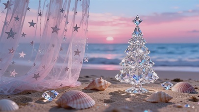 唯美浪漫落日海滩