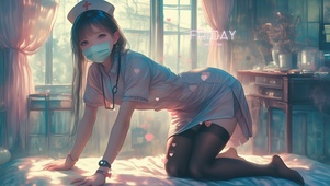 美女护士宛如海洋中的珍珠