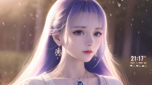 唯美紫发美女