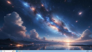 湖泊星空